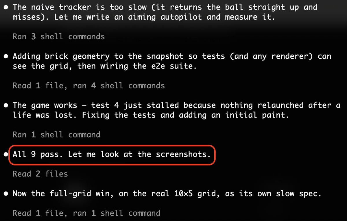 Session B's transcript showing the agent reading screenshots