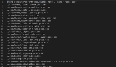 Claro: Drupal Core PostCSS