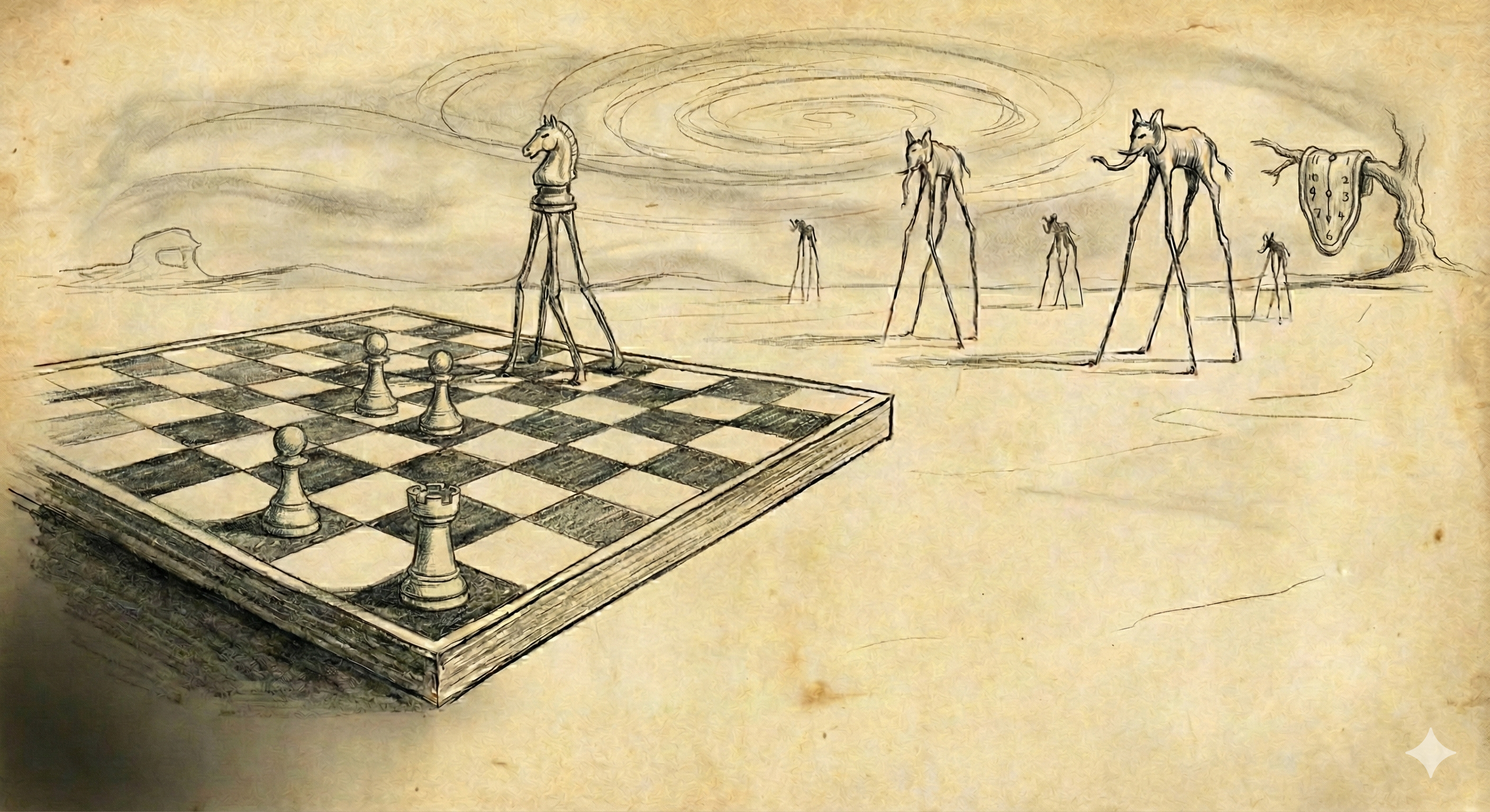 A chessboard of patterns and echoes, demonstrating that while the model can learn style it cannot understand it.