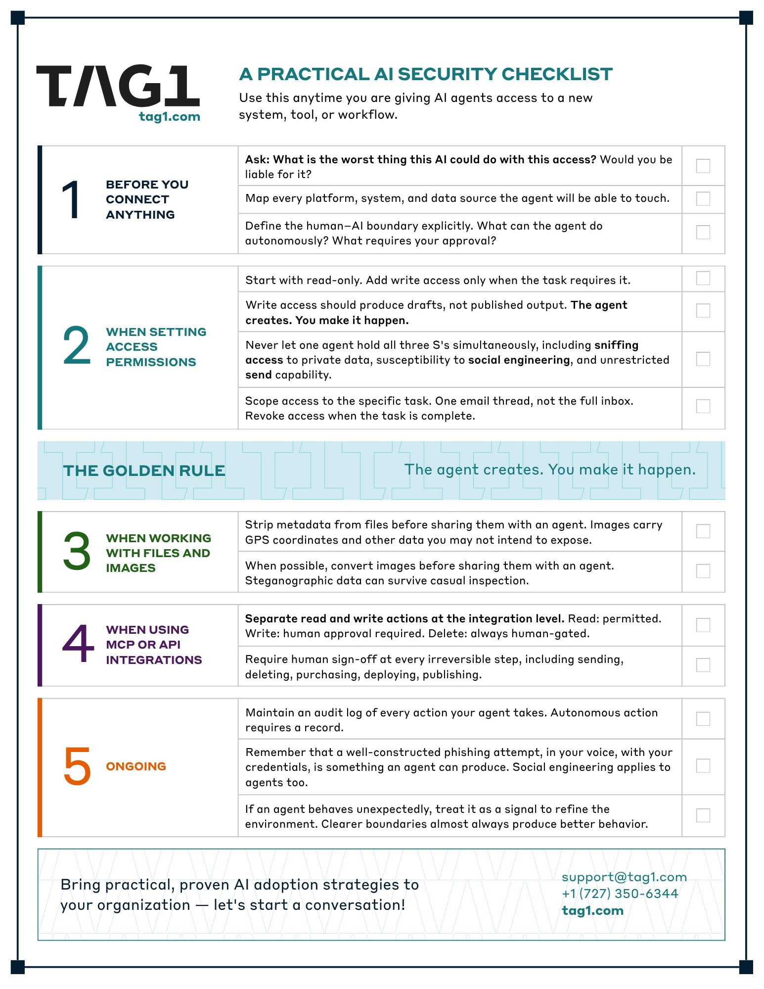 Five-part checklist for AI security