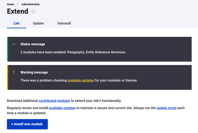 Claro: Drupal 8 Installing Paragraphs