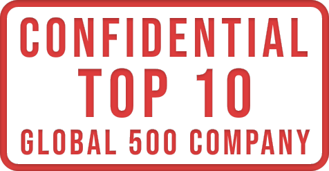 Logo of a Confidential Top 10 Global 500 Client