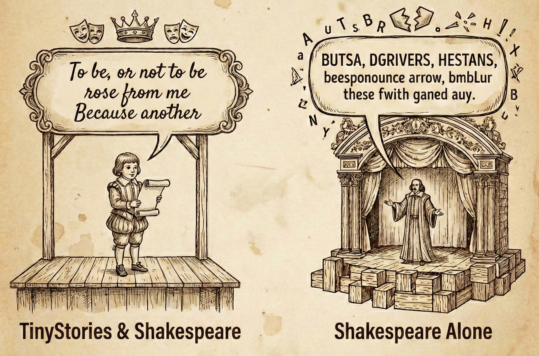 Attempt to learn Shakespear's dialect and English.