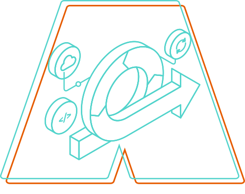 A outline with graphic illustrations showing a smooth loop to deployment