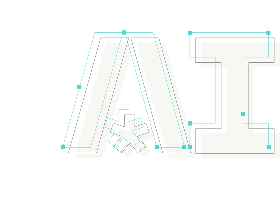 Graphic representation of an AI cube permeating black cubes