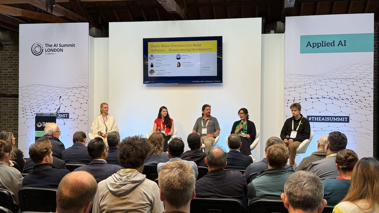 Tag1 CEO Jeremy Andrews speaking on a panel at the AI Summit London 2026.